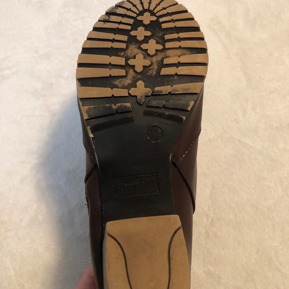 BAMBOO brown heeled ankle booties - Picture 2 of 9